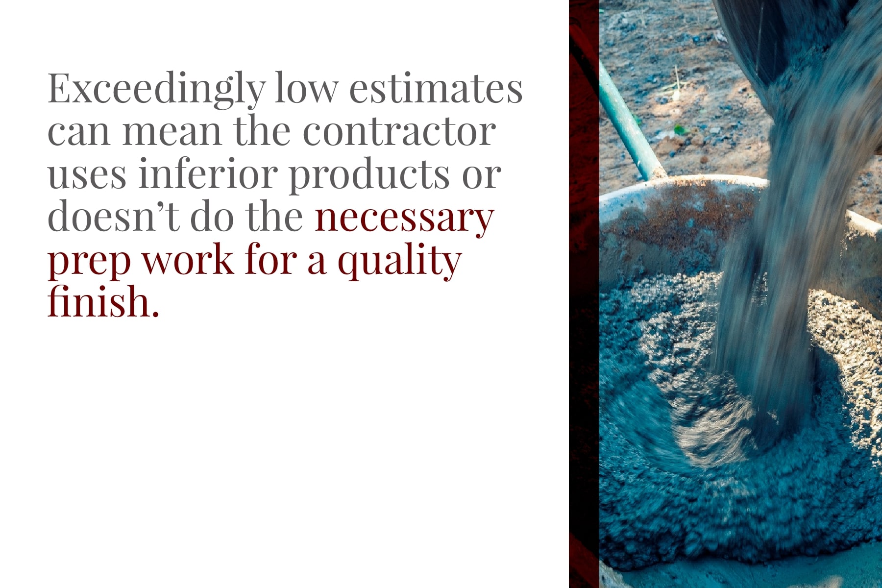 avoid low estimates from concrete contractors avoid low estimates from concrete contractors