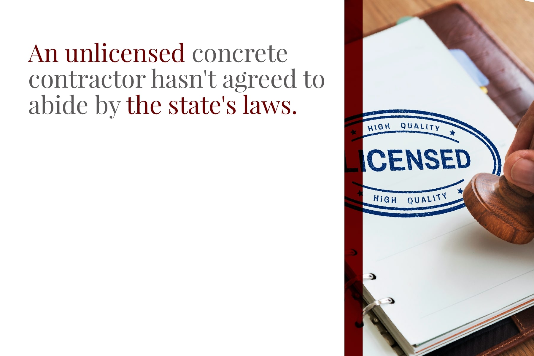 unlicensed concrete contractor unlicensed concrete contractor