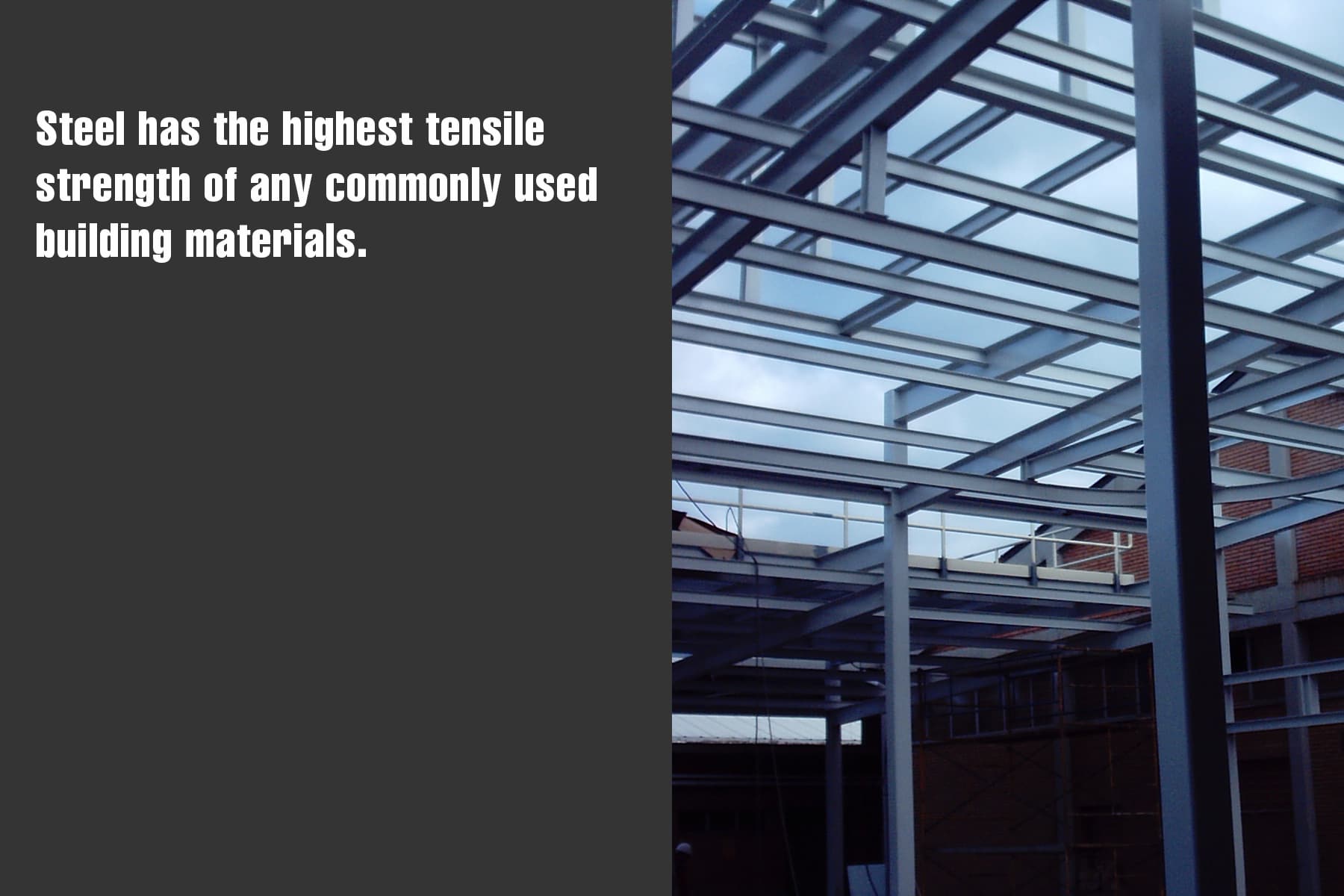 steel has the highest tensile strength of any commonly used building materials steel has the highest tensile strength of any commonly used building materials