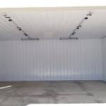 Inside of post frame barn