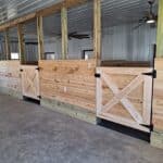 Horse barn stalls