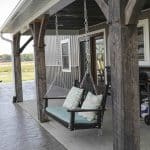 Custom porch on pole barn home